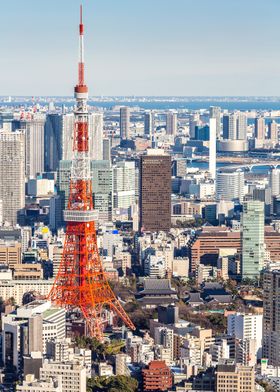 Tokyo Tower Skyline