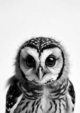 Black and White Owl Portrait