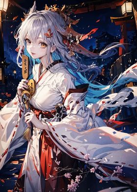 Anime Girl in Kimono