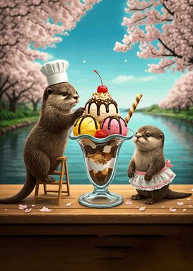 Otter Ice Cream Sundae