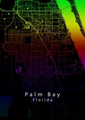 Palm Bay Florida City Map