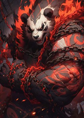 Fiery Panda Warrior