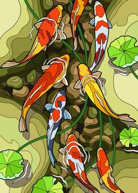 Koi Fish Art