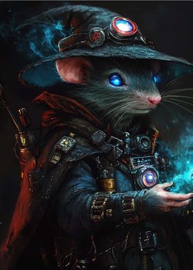 Steampunk Mouse Wizard