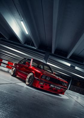 Red BMW M3 E30