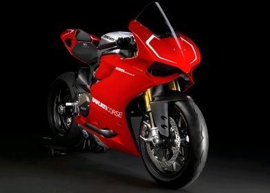 Red Ducati Corse Motorcycle