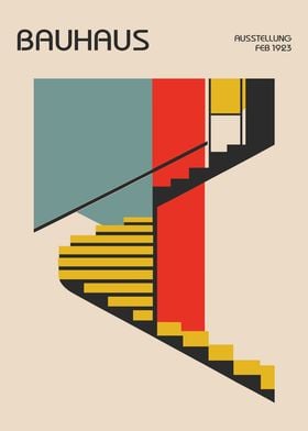 Architect Bauhaus Staircase Poster