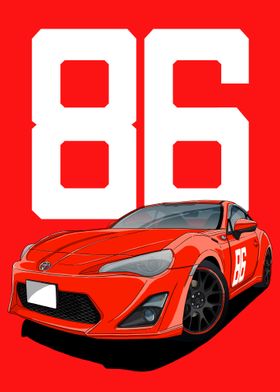 Red Toyota GT 86