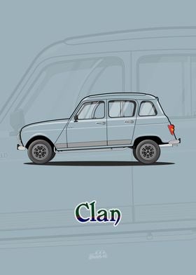 Renault 4L Clan - Bleu Brume