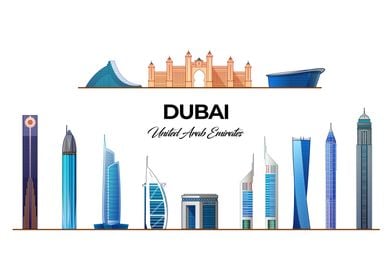 Dubai Skyline Illustration