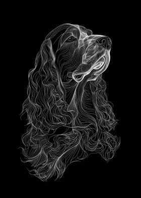 Line Art Dog Portrait