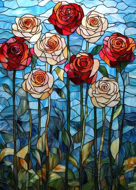 Stained Glass Roses