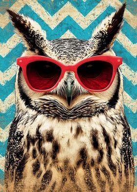 Cool Owl with Sunglasses