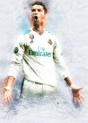 Cristiano Ronaldo Watercolor