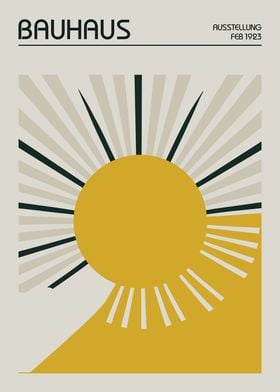 Bauhaus Sun Retro Poster