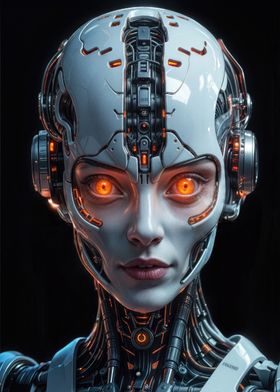 Cybernetic Woman Portrait