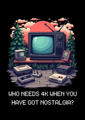 Retro Gaming Nostalgia 4k vs Retro