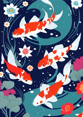 Koi Fish Art