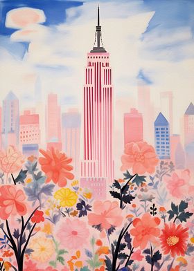 Empire State Building Watercolor