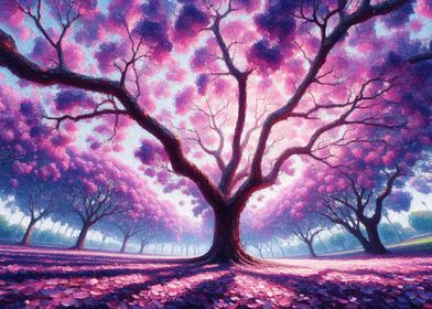 Pink Blossom Forest