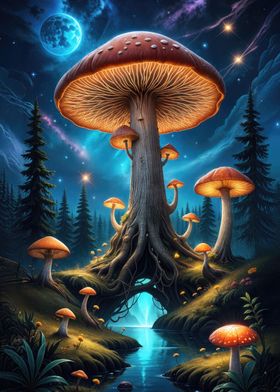 Glowing Mushroom Forest