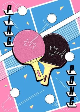 Ping Pong Retro Poster