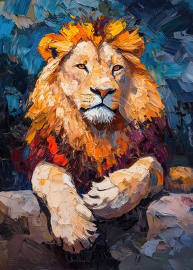 Lion Portrait Painting