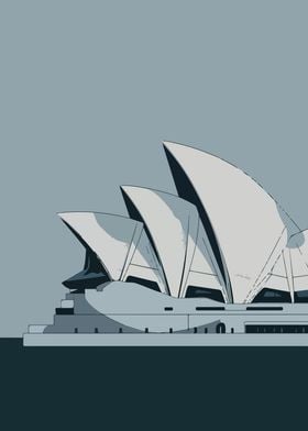 Sydney Opera House Minimalist Art