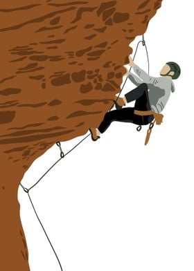 Rock Climbing Illustration