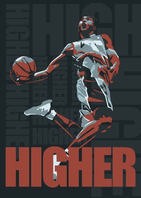 Basketball Player Vintage Silhouette