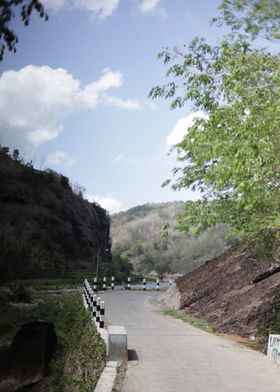 Winding Road Through Hills