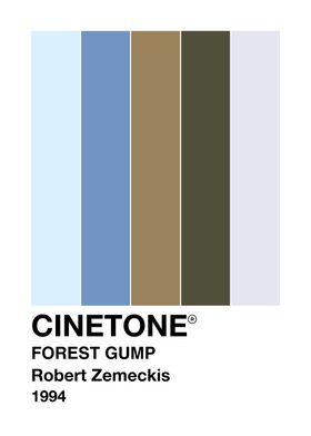 Forest Gump Color Palette CINETONE Poster