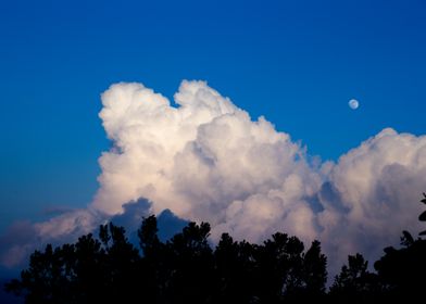 Cloudy Sky with Moon