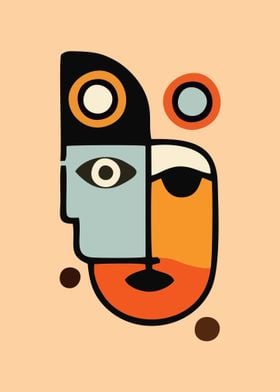 doodle Abstract Face Art