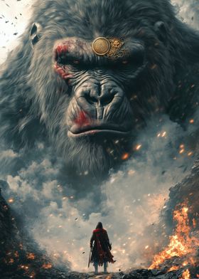 Giant Gorilla vs. Warrior