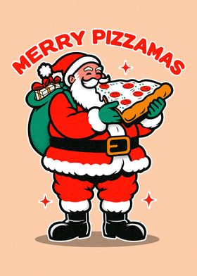 Vintage Santa Claus Pizzamas