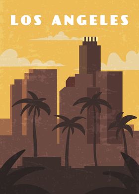 Los Angeles Cityscape Poster