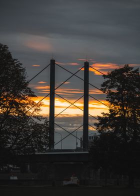 Sunset Bridge Silhouette