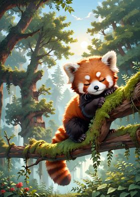 Red Panda in Forest