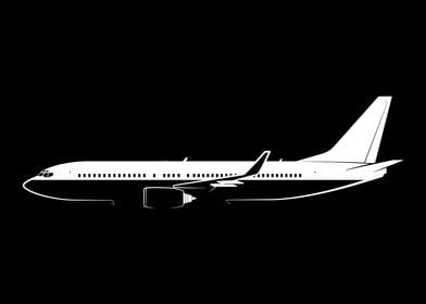 737 Airplane Silhouette