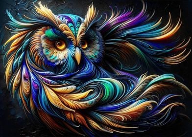 Abstract Owl Art