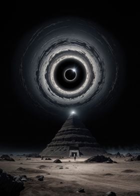 Pyramid Under Black Hole