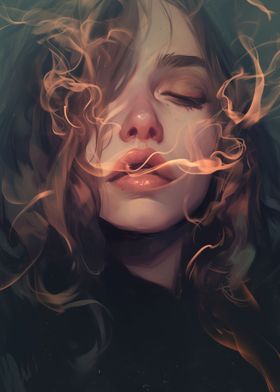 Woman in Smoke