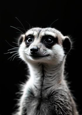 Curious Meerkat Portrait