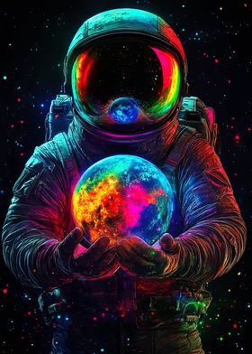 Astronaut Holding Earth