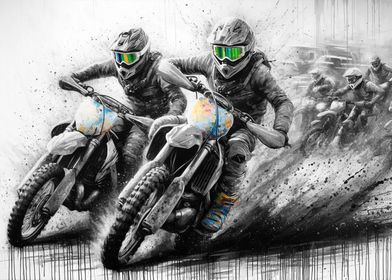 Motocross Grey Action