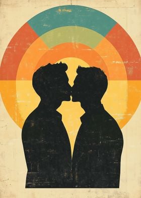 Retro Love Silhouette