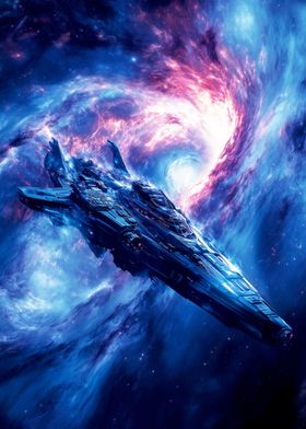 Spaceship in Nebula