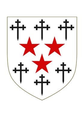 Heraldry Shield with Crosses and Stars