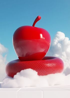 Red Apple on Cloud